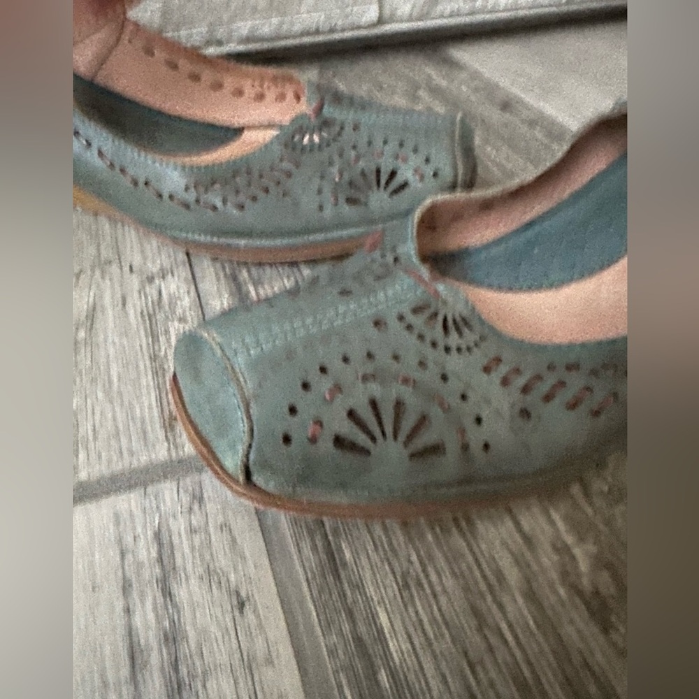 Picolinos Women's Leather Mary Jane  Leather Casual Shoes Blue and Brown Size 40 - Picture 5 of 12
